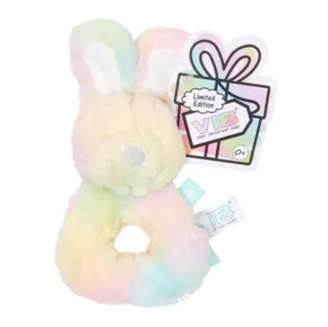 Hochet doudou lapin "disco" édition limitée VIB