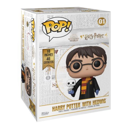 funko pop geante super sized 46 cm harry potter et hedwig