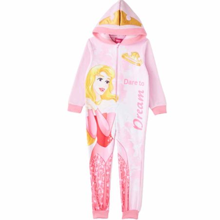 combinaison pyjama capuche disney princesse rose